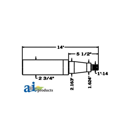 A & I Products Spindle 3" x3" x14" A-SP6000